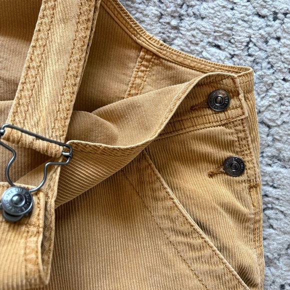 Free People like-new tan/yellow Corduroy skirtall Dress - Picture 11 of 15